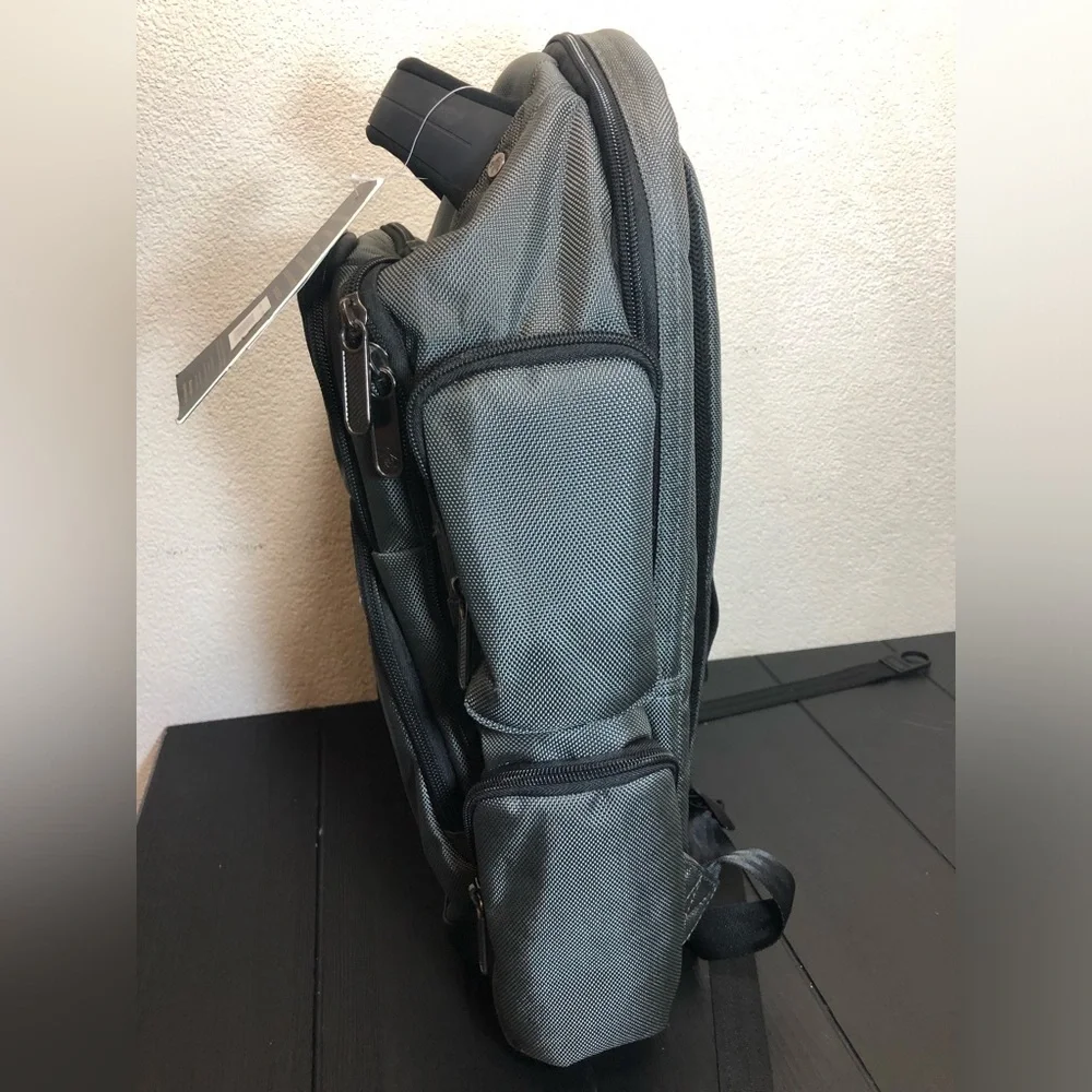 Original Penguin Gray and Black Men's Backpack with Multiple Pockets